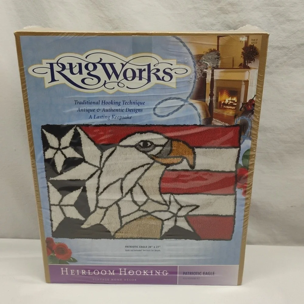Vintage Rugworks Rug Hooking Kit PATRIOTIC EAGLE 20